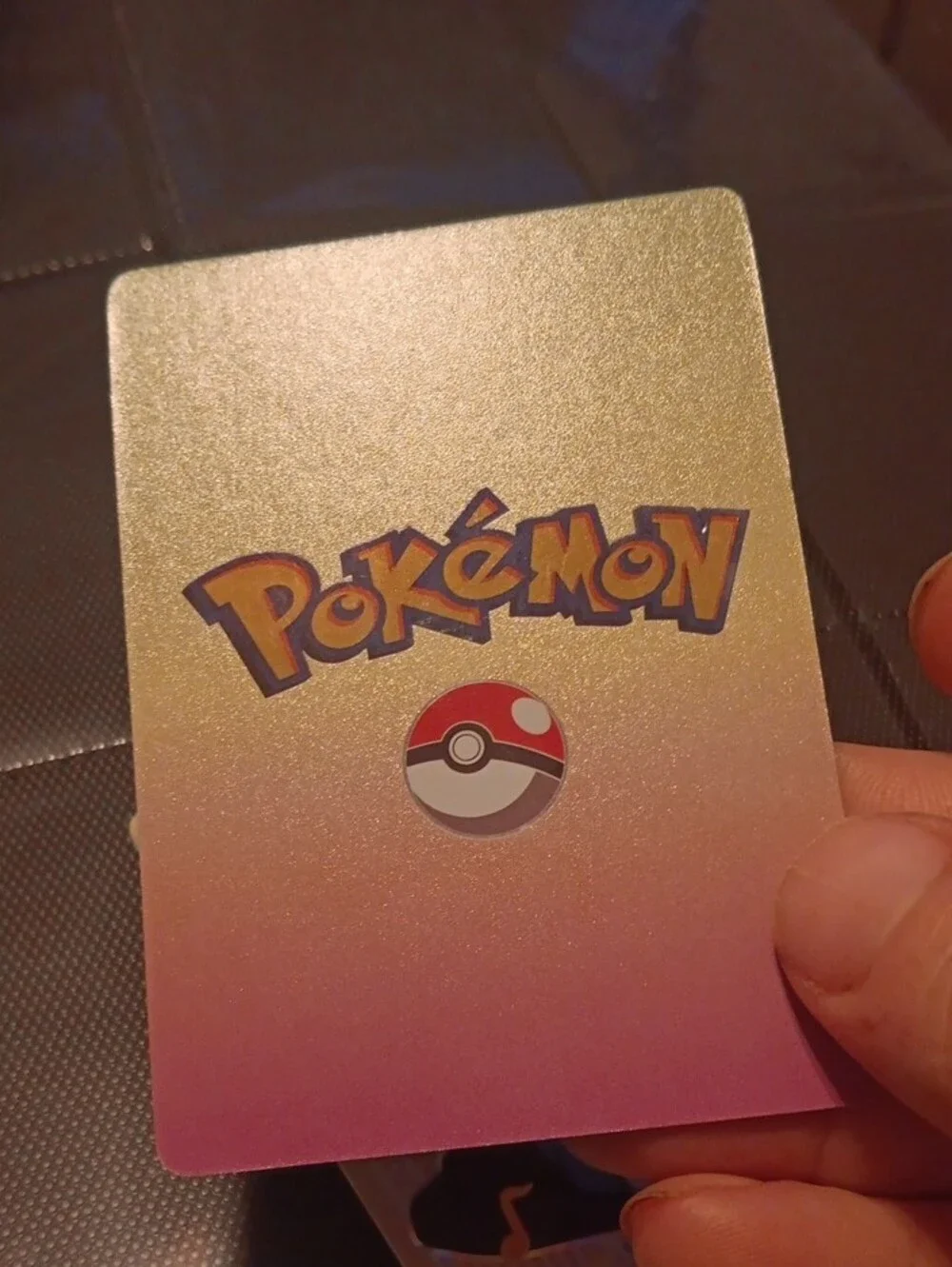 Pokemon Holographic Pink Yellow Blue Trading Card